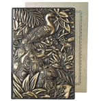 YHH Sert sırtlı defter, A5 astarlı, vintage deri günlük, kadın ve erkekler için, kabartmalı, el yapımı, kahverengi ve fildişi sayfalar, not defteri, yazma günlüğü, Noel, doğum günü hediyesi, öğretmenler, öğrenciler ve yazar için, kuş