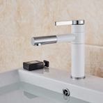 YHSGY Döner Beyaz Boyama Banyo Bataryası Tek Saplı Döner Lavabo Lavabo Sıcak ve Soğuk Su Mikser Musluk