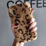 Yhsvie iPhone 16 pro max için cep telefonu kılıfı pelüş koruyucu kılıf leopar silikon kılıf iPhone 16 pro max tatlı kış sıcak darbeye dayanıklı TPU kılıf kapak leopar desenli cep telefonu kılıfı,
