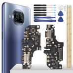 YHX-OU Xiaomi Mi 10T Lite 5G M2007J17G için 6,67 inç şarj soketi, Dock Connector Port Charger şarj portu mikrofon, Audio Jack Flex kablo + kurulum aleti