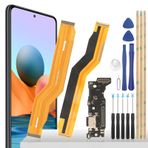 YHX-OU Xiaomi Redmi Note 10 Pro M2101K6G M2101K6R için 6,67 inç şarj soketi Dock Connector Port Charger şarj portu mikrofon Audio Jack Flex kablo + şarj soketi yedek esnek kablo + alet