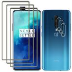 [Yhyenl]OnePlus 7T Pro için 3 x temperli cam ve 3 x arka kamera koruması, 9H sertlik, hiper şeffaf, kolay kurulum
