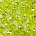 YHYPOCI 200 adet 6 mm Kristal Cam Boncuklar El Sanatları için Yönlü Rondelle Cam Boncuklar Takı Yapımı için Kristal Ara Boncuk Kolye Bilezikler Küpeler Kendin Yap El Sanatları (Limon Sarısı AB)