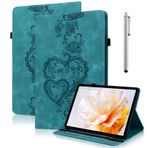 YiChZhe Samsung Galaxy Tab A 10.1 2019 T510/T515 için kılıf, PU deri koruyucu kılıf, Stylus kalem ve stant fonksiyonlu , Wallet Cover Case Tablet kılıfı, Galaxy Tab A sm-t510 ile uyumlu, yeşil