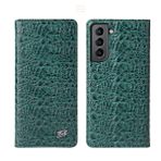 Yidai-Silu Galaxy S23 En İyi Cüzdan Kılıfı 【Timsah Desenli, Dayanak, Mıknatıslı】 Gerçek Deri Kılıf Kart Tutucu Kitap Çantası Darbeye Dayanıklı TPU Samsung Galaxy S23 6,1 inç için Katlanır Kapak - Mavi