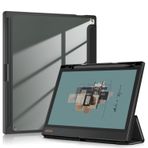 Yiernuo Kılıf Uyumlu Onyx Boox Note Air4 C/Air3 C/Air3 B/W 10.3 İnç ePaper Tablet, Çarpışma Önleyici Şeffaf Arka Kapak Otomatik Uyandırma/Uyku Fonksiyonlu, Siyah