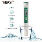 Yıeryı Taşınabilir Tds/ec Metre Dijital Su Kalitesi Test Cihazı Temp Ppm Test Cihazı Yüzme Havuzu Akvaryum Laboratuvarı Için (Yurt Dışından)