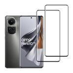 Yifntang [2 adet] OPPO Reno 10/Reno 10 Pro 5G için koruyucu folyo, HD şeffaf zırh koruyucu cam ekran koruyucu, 9H sertlik, çizilmez, 3D bombeli sertleştirilmiş cam folyo, OPPO Reno 10/Reno 10 Pro 5G