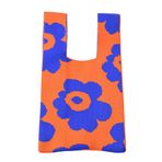 YIGEBAG Tote Bag Fashion Flower Knit Top-Griff Taschen Lady Leisure Big Bag Open Universal für Tatil Travel Daily Casual, Turuncu.