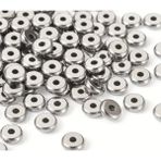 Yiğit Aksesuar 100 Adet Yuvarlak Disk Metal Gümüş Kaplama Ara Aparat Takı Aparatı