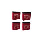 Yiğit Akü Yiğit 12v 24amper 24ah Jel Akü 4'lü Paket 2026 Üretim Ebatları: 169x179x78mm