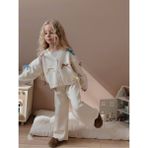 Yiğit Butik Fiyonk Işlemeli Triko Hırkalı Kız Çocuk Takım - Krem - 4 - 5 Yaş