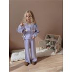 Yiğit Butik Fiyonk Işlemeli Triko Hırkalı Kız Çocuk Takım - Mor - 5 - 6 Yaş