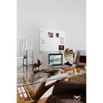 Yiğit Metal Mıknatıslı Pano Beyaz Ofis/çalışma Odası İçin Mıknatıs Hediyeli Metal Magnet Hatıra Panosu 50 x 70 CM