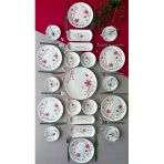Yiğit Seramik Züccaciye Bahar Model 6 Kişilik 21 Parça Röfyeli Modern Kahvaltı Takımı - Brunch Set (Pembe)