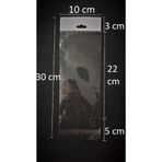 YİĞİT TİCARET Askılı Jelatin - Şeffaf Opp - Kendinden Yapışkanlı Jelatin Poşet - 10x30 Cm - 100 Adet