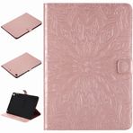 Yiizy Apple Ipad Air 2 / Ipad 6 için Kılıf Kapak, Güneş Kabartmalı Stil Deri İnce Ayakta Koruyucu Kapak Kimlik ve Kredi Kartı Yuvaları Cepler Manyetik Kayış Cüzdan Kılıfı Kapaklı Kılıf (Gül Altın)