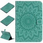 Yiizy Apple IPad Mini 4 için Kılıf Kapak, Güneş Kabartmalı Stil Deri İnce Ayakta Koruyucu Kapak Kimlik ve Kredi Kartı Yuvaları Cepler Manyetik Kayış Cüzdan Kılıfı Kapaklı Kılıf (Yeşil)