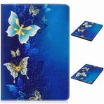 Yiizy Apple iPad Pro 10.5 (2017) için Kılıf Kapak, Mavi Kelebek Tarzı Birinci Sınıf Deri Slim Fit Ayakta Koruyucu Kapak Kimlik ve Kredi Kartı Yuvaları Cepler Manyetik Kayış Cüzdan Kılıfı Kapaklı Kılıf