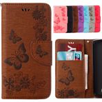 Yiizy Apple IPod Touch 5 / Touch 6 için Kılıf Kapak, Tüy Baskı Tasarımı Birinci Sınıf PU Deri İnce Kapaklı Cüzdan Kapak Tampon Koruyucu Kılıf Medya Destek Çubuğu Kart Yuvalı (Kahverengi)