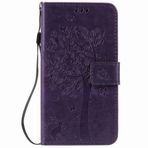 Yiizy Huawei Mate S Kılıfı için Kılıf Kapak, Ağaç Baskı Tasarımı Birinci Sınıf PU Deri İnce Kapaklı Cüzdan Kapak Tampon Koruyucu Kılıf Medya Destek Çubuğu Kart Yuvalı (Mor)