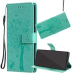 Yiizy Huawei P40 lite/Nova 6 SE için Koruyucu Kılıf Birinci Sınıf Deri Kapaklı Cüzdan Kapak Tampon Slim Fit Hafif Kabuk Kılıf Medya Destek Çubuğu ve Kart Yuvaları Tasarımlı (Yeşil)
