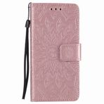 Yiizy Huawei P9 / EVA-L09 / EVA-L19 / EVA-L29 için Kılıf Kapak, Güneş Yaprakları Tasarım Birinci Sınıf PU Deri İnce Kapaklı Cüzdan Kapak Tampon Koruyucu Kılıf Medya Destek Çubuğu Kart Yuvalı (Gül
