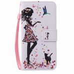 Yiizy Huawei P9 (EVA-L09, EVA-L19, EVA-L29) için Kılıf Kapak, Moda Kız Tasarımı Premium PU Deri İnce Kapaklı Cüzdan Kapak Tampon Koruyucu Kılıf Medya Kickstand Kart Yuvaları ile