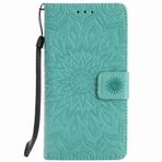 Yiizy Huawei P9 Lite için cep telefonu kılıfı, güneş ışığı çiçek yaprakları tasarımı PU deri çanta çanta deri kabuk cilt koruyucu kılıf Cover stand kart tutucu stil koruma (yeşil)
