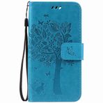 Yiizy Lenovo Lemon 3 / Lenovo Vibe K5 Plus için Kılıf Kapak, Ağaç Baskı Tasarımı Birinci Sınıf PU Deri İnce Kapaklı Cüzdan Kapak Tampon Koruyucu Kılıf Medya Destek Çubuğu Kart Yuvalı (Mavi)