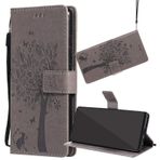 Yiizy Nokia 3.1 Plus için Koruyucu Kılıf Birinci Sınıf Deri Kapaklı Cüzdan Kapak Tampon Slim Fit Hafif Kabuk Kılıf Medya Destek Çubuğu ve Kart Yuvalı Tasarım (Gri)