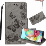 Yiizy Samsung Galaxy Note10+ N975F için Kılıf, Galaxy Note10 Plus için Büyük Kelebek Kabartmalı Deri Cüzdan Kapaklı Kılıf, Destek Stantlı Kart Yuvalı Manyetik Koruyucu Kılıf Tampon Kılıfı (Gri)