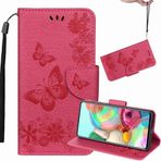 Yiizy Samsung Galaxy Note10+ N975F için Kılıf, Galaxy Note10 Plus için Büyük Kelebek Kabartmalı Deri Cüzdan Kapaklı Kılıf, Destek Stantlı Kart Yuvalı Manyetik Koruyucu Kılıf Tampon Kılıfı (Gül