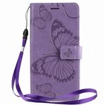 Yiizy Samsung Galaxy Note10+ N975F için Kılıf, Galaxy Note10 Pro için Kickstand Kart Yuvalı Basit Deri Cüzdan Kapaklı Kılıf Manyetik Koruyucu Kılıf Tampon Kılıfı (Mor)