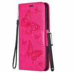 Yiizy Samsung Galaxy Note10+ N975F için Kılıf, Galaxy Note10 Pro N975U1 için Kelebek Deri Cüzdan Kapaklı Kılıf, Destek Çubuğu Kart Yuvalı Manyetik Koruyucu Kılıf Tampon Kılıfı (Kırmızı)