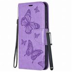 Yiizy Samsung Galaxy Note10+ N975F için Kılıf, Galaxy Note10 Pro N975U1 için Kelebek Deri Cüzdan Kapaklı Kılıf, Destek Stantlı Kart Yuvalı Manyetik Koruyucu Kılıf Tampon Kılıfı (Mor)