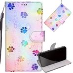 Yiizy Samsung Galaxy S9+ / G965F için Premium Deri Kılıf, Köpek Baskılı Manyetik Kapatma Tam Koruma Cüzdan Flip [Kart Yuvaları] ve [Kickstand] Galaxy S9 Plus Kılıfı için