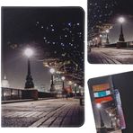 Yiizy Samsung Galaxy Tab 3 7.0 WiFi / T210 için Kılıf, Gece Sokağı Premium Deri Slim Fit Ayakta Koruyucu Kapak Kimlik ve Kredi Kartı Yuvaları Cepler Manyetik Kayış Cüzdan Kılıfı Kapaklı Kılıf