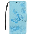 Yiizy Sony Xperia XA Ultra (F3212, F3216) için Kılıf Kapak, Tüy Baskı Tasarımı Birinci Sınıf PU Deri İnce Kapaklı Cüzdan Kapak Tampon Koruyucu Kılıf Medya Destek Çubuğu Kart Yuvalı (Mavi)