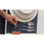 Yıkanabilir Amerikan Servis ve Peçetelikli Çatal Bıçak Kaşık Kılıfı – Masa Düzenleyici Kılıf Seti | Şık Sofra Sunumu - 30 x 45 cm - Lacivert