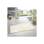 Yıkanabilir Banyo Halısı, 50X80 Cm Peluş Kaymaz Taban, Krem Renk, 1 Adet
