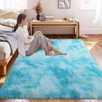 Yıkanabilir Halı 80x100 cm Yüksek Kazık Yumuşak Kolay Bakım Polyester Shaggy Halı Kaymaz Destek Oturma Odası Bej