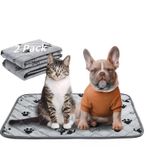 Yıkanabilir Köpek Çiş Pedleri 45,7 x 60 cm, Yeniden Kullanılabilir Köpek Eğitim Pedleri Kaymaz Su Geçirmez Lazımlık Matı Eğitim, Seyahat, Whelping, Ev Temizleme, İnkontinans (2'li Paket)