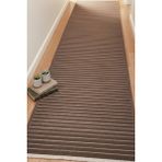 Yıkanabilir Pamuk Dokuma Kilim Doğal Kendinden Saçaklı Yolluk Kaymaz Tabanlı Halı - Kahverengi - 200 x 290 cm