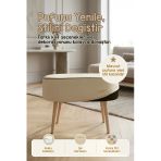 Yıkanabilir Puf Tabure Kılıfı Tak-Çıkar-Değiştir-Yenile Orta Sehpa Kılıfı 59X37x17 Meek Bej
