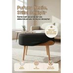 Yıkanabilir Puf Tabure Kılıfı Tak-Çıkar-Değiştir-Yenile Orta Sehpa Kılıfı 59X37x17 Meek Siyah