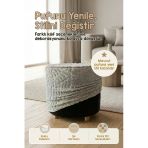 Yıkanabilir Puf Tabure Kılıfı Tak-Çıkar-Değiştir-Yenile Orta Sehpa Kılıfı By Forest Gri