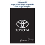 Yıkanabilir Toyota Oto Paspas Kağıdı Siyah Gümüş Baskı 50 Adet