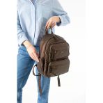 Yıkanmış Deri Sırt Çantası Bronz Model: (571-14-11U)