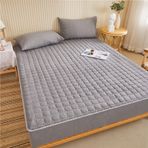 Yıkanmış Pamuk Yatak Örtüsü Kapitone Katmanlı Lastikli Çarşaf Yatak Koruyucu ve Taşınabilir Topper 48x74 cm Yastık Kılıfı için Lastikli Çarşaf (2 adet) Renk A